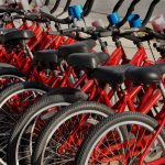 Bicycles parked studio 3807 apartments